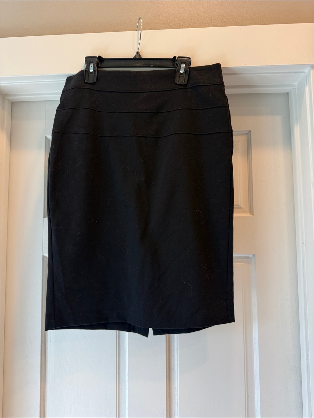 Candie's Black Fitted Pencil Skirt with Waistband Bands